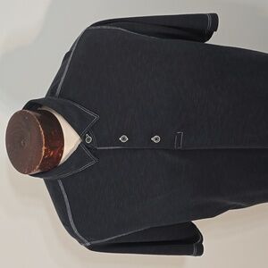 Tommy Bahama Mens XL Black White Short Sleeve Polo Shirt